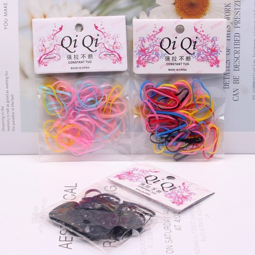 aishang sunshine continuously pulls candy colored black rubber band elastic rubber band hair ring hair accessories hair rope