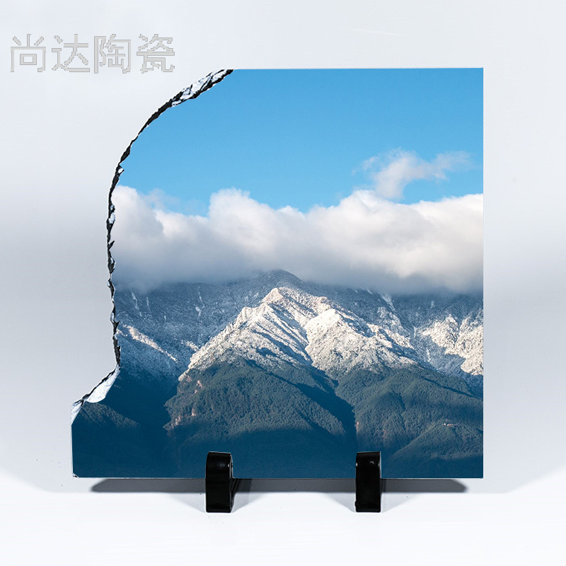 热转印左开口石版画20*20CM可定制图片岩石画