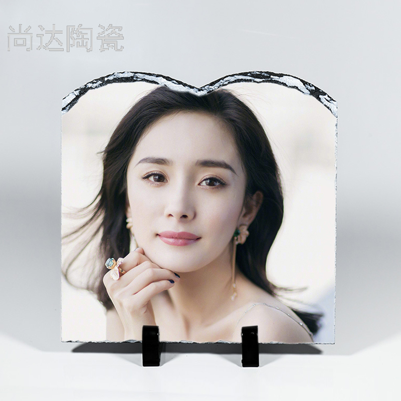 热转印上开口石版画20*20CM可定制图片岩石画