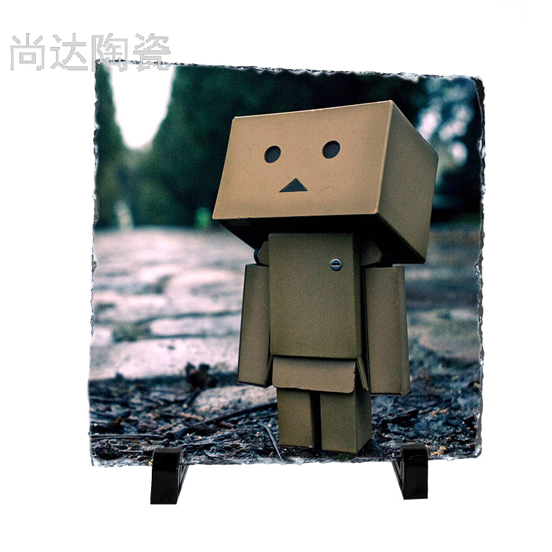 热转印方形石版画20*20CM可定制图片岩石画