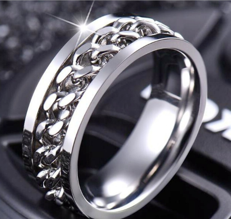 开瓶器开啤酒瓶盖神器个性时尚潮网红指环链条旋转戒指情侣男女