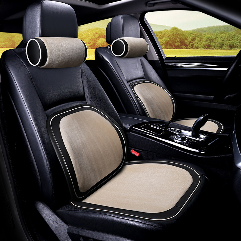 新款毛绒汽车座垫韩版七件套坐垫腰靠头枕秋冬季保暖通用一件代发