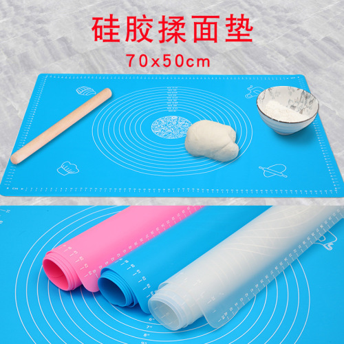 0x50cm Silicone Kneading Mat rolling Pad Cutting Board Non-Slip Silicone Insulation Table Mat Kitchen Baking Tools 