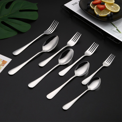 1010 stainless steel spoon fork hotel restaurant western food soup spoon household stainless steel spoon customizable logo