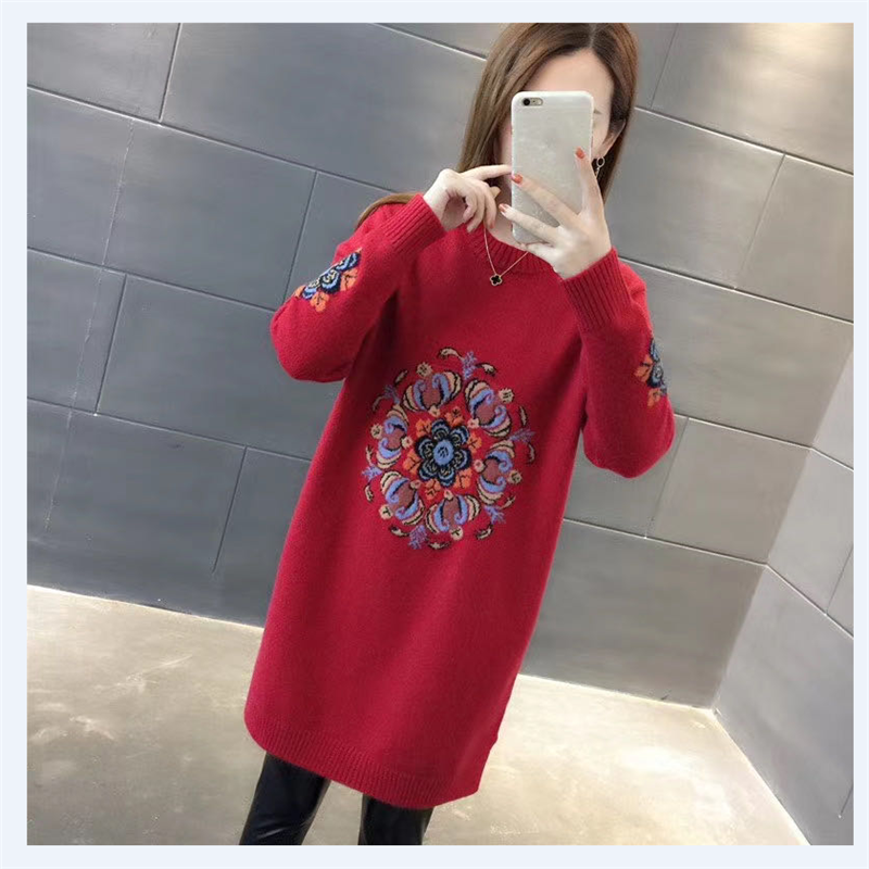 秋冬新款外贸杂款女装毛衣地摊女式中长款套头毛衣库存女士针织衫