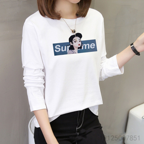 stall popular women‘s long-sleeved t-shirt women‘s spring and autumn women‘s bottoming shirt factory direct stall supply