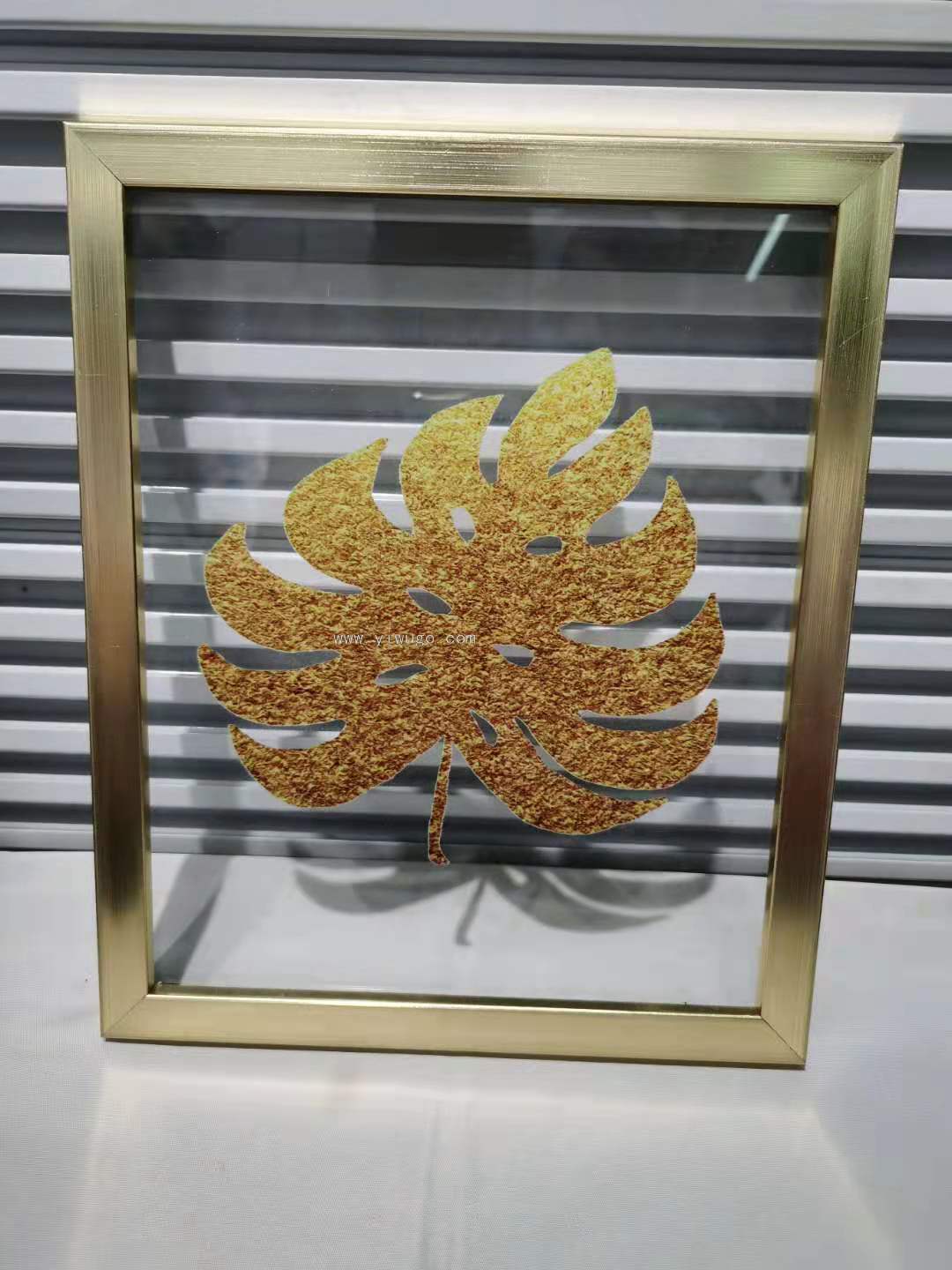 简约风透明玻璃绿植花卉装饰画挂画居家温馨客厅走廊玄关装饰画