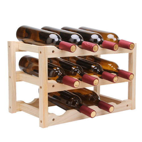 wholesale solid wood creative folding wine rack home wine rack durable 12 bottles