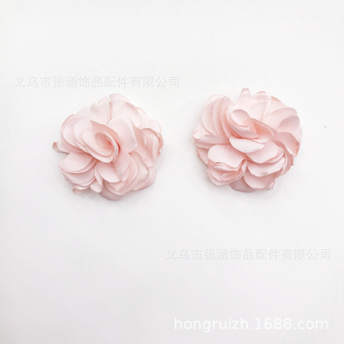 5cm Hot Edge Cloth Flower Clothing DIY Bag Hair Accessories Material Korean Fabric Burning Flower Rose Camellia Flower