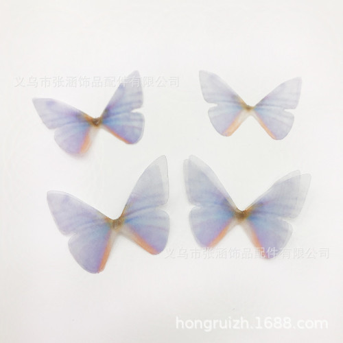 tulle color butterfly 3d fantasy simulation color printing butterfly diy headdress jewelry internet celebrity cake butterfly accessories accessories