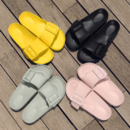 New Ladies Word Slippers Korean Fashion Personality Beach Shoes Women‘s Casual Non-Slip Sandals 