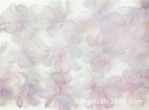 spot 11cm three-dimensional multi-color gradient fairy three-dimensional organza flower lace clothing accessories