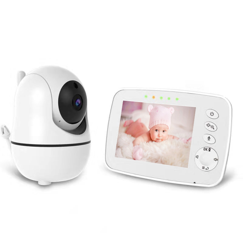 跨境新品 3.2寸婴儿监视器 可摇头监护器 内置摇篮曲 双向对讲