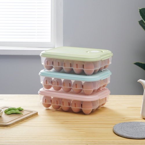 Stackable Refrigerator Egg Storage Box Egg Grid Egg Box Storage Box Crisper for Eggs Egg Holder 20 Grid