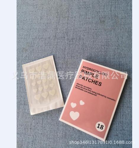 special for export 18 pieces particle heart-shaped acne stickers amazon hot waterproof concealer invisible