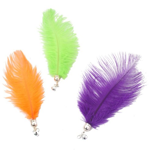 colorful feather replacement head hundreds of funny cat sticks cat toys factory direct sales to customize spot goods