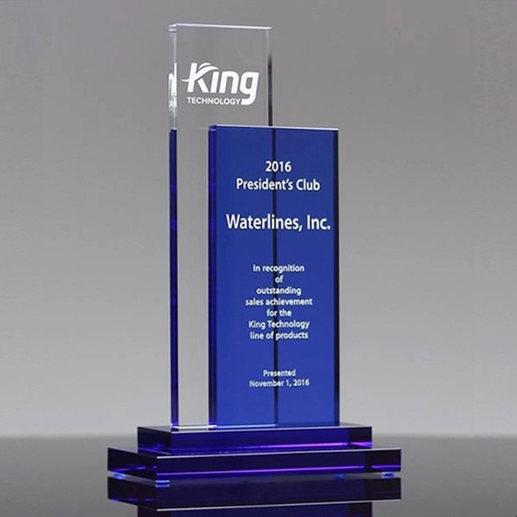 批发玻璃水晶奖杯定制保险公司员工创意颁奖品水晶奖座可个性刻字