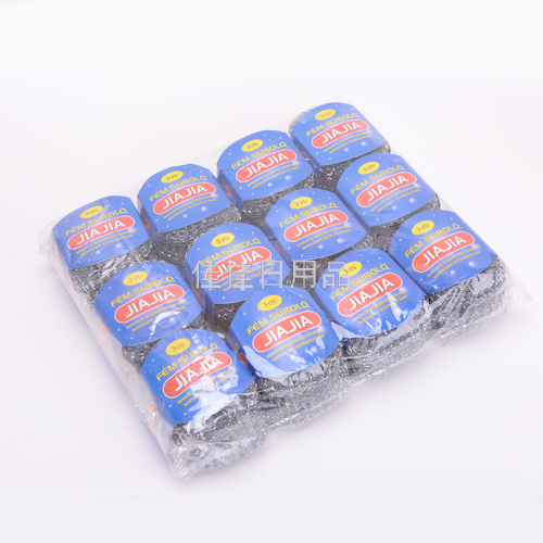 Factory Direct Sales Galvanized High Zinc Wire Tennis Ball Cleaning Ball Kitchen Cleaning Supplies 15G 3PCs Set Blue Card