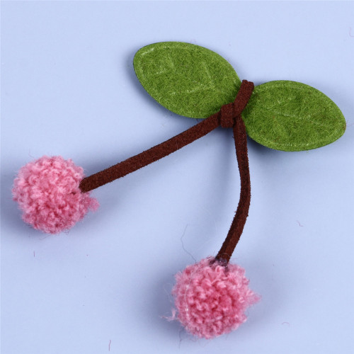 Leaf Cherry Hanging Ball Fur Ball Handmade DIY Accessories Ornament Accessories Hairy Ball