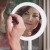 Three-in-One Led Makeup Mirror with Fan Small Mirror Creative LED Light Included Bench Magnifiers