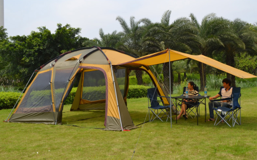 outdoor large rainproof tent 6-8 person tent camping multi-person tent