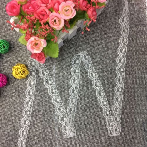 Factory Direct Sales Unilateral Lace Wedding Headdress Crafts Doll Clothing Jewelry Box Nylon Non-Elastic Lace