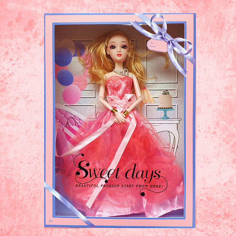 单个盒装3d眼仿真芭比娃娃礼盒套装女孩玩具娃娃儿童公主赠品奖品