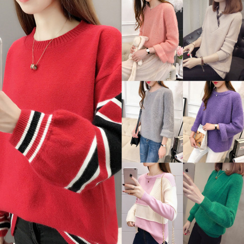 2020 Autumn and Winter New Women‘s Sweater Miscellaneous Women‘s Knitwear Thermal Bottoming Shirt Stall Supply Factory Direct Sales