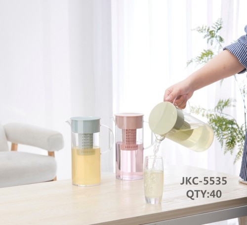 JKC-5535 Summer Cold Water Bottle （with Filter Element） Transparent Scented Teapot Thickened Gift Gift Pot Wholesale