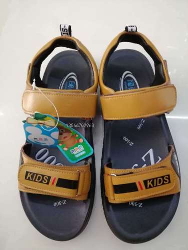 Stock in Stock Boys Sandals Spring Trendy Fashionable Man Sandals Big Children Personality Leather Leather Fashionable Korean Style