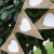 Factory Direct Sales European and American Wedding Decoration Hanging Flag Wedding Shooting Decoration Lovely Triangle Hanging Flag 13 Pieces/strip