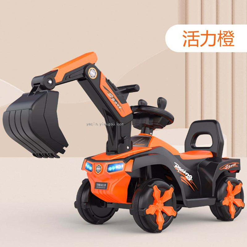 儿童挖掘机工程车男孩玩具车可坐人大号可坐可骑挖土机电动挖机