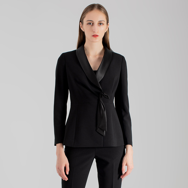 小西装韩版优雅职场西服裤女款两件套春款小清新西装外套直筒西裤