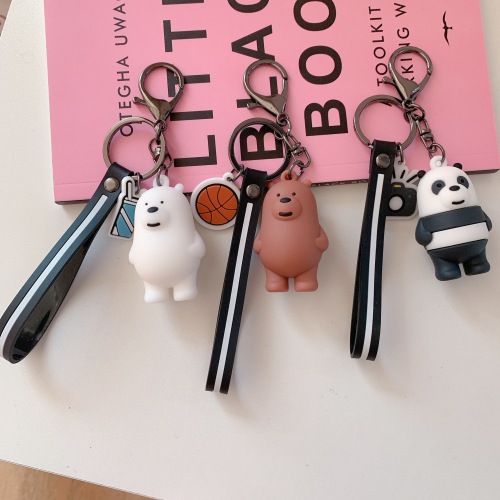 mobile phone cartoon lanyard bear keychain pendant creative pendant personalized keychain backpack pendant