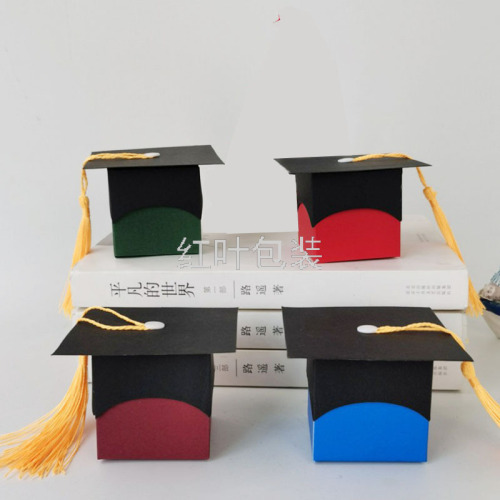 Wholesale Customized Graduation Cap Party Candy Gift Box Candy Box Multi-Color Customization