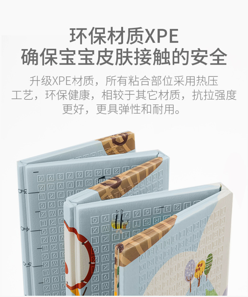 厂家直销欧美婴儿爬行垫 泡沫XPE加厚折叠防摔游戏垫爬爬垫可定制详情2