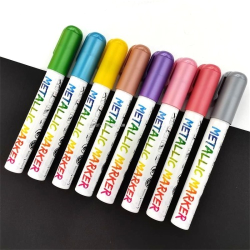 wholesale metal color color light board pen erasable water-based liquid chalk pop luminous blackboard pen glass highlighter