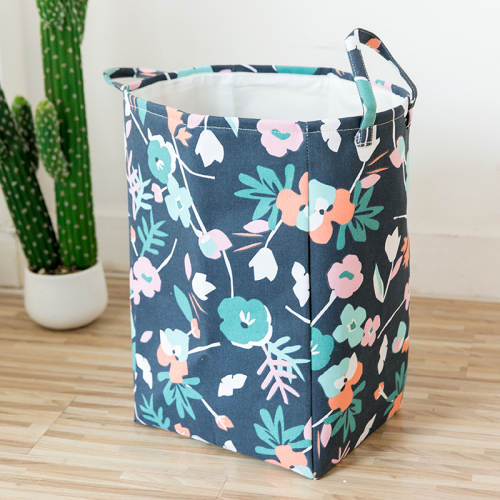 floral eva double-layer thickened fabric storage basket thickened cotton cloth storage dirty clothes fabric storage basket