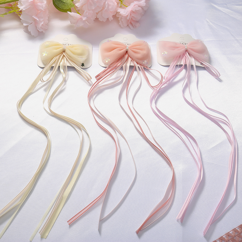 发夹女韩国ins古风发饰后夹儿童大蝴蝶结汉服仙女超仙复古头饰