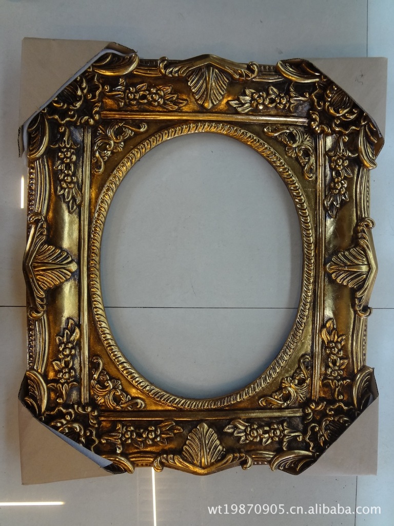 欧式新款椭圆 8x10寸 树脂油画框 结婚展示相框 宫廷复古相