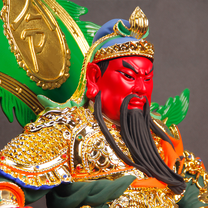 新品家用旗开得胜关公佛像供奉武财神关圣帝君关二爷神像工艺摆件