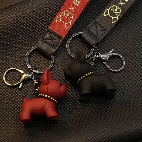 xinnong net red creative method bulldog cartoon key chain cute bullfight shiba inu doll key chain women‘s bag pendant