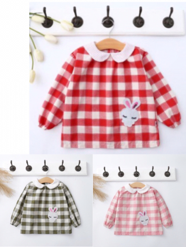 baby coverall children‘s long-sleeved anti-dressing baby eating protective clothing bib waterproof breathable gown autumn and winter