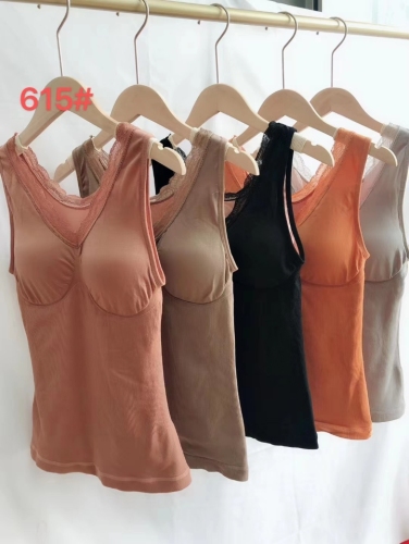 autumn and winter new vest fleece-lined thermal tube top beauty back seamless padded underwear women‘s bra variety display