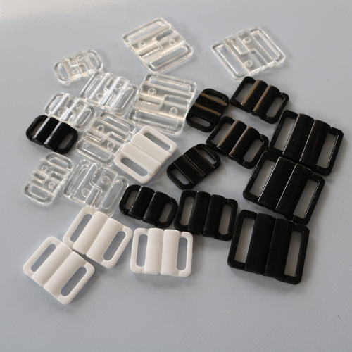 Factory Direct Sales high Quality Black and White Plastic Buckle Bra Adjustment Buckle Underwear Buckle Accessories Mummy Buckle