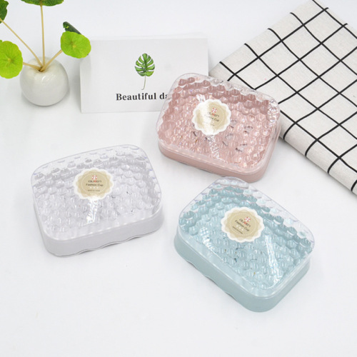 transparent soap box draining soap soap box with lid toilet bathroom plastic double-layer handmade soap box