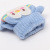 Winter New Children's Gloves Cashmere Cartoon Penguin Keep Baby Warm Outdoor Boys and Girls Flip Gloves