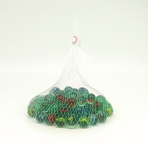 Sunshine Department Store 16mm Marbles Two Flower Ball Mesh Bags Bulk Glass Beads Childhood Toys Nostalgic Checkers