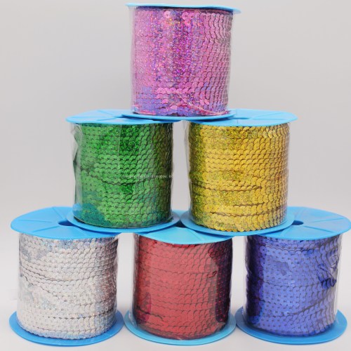 6mm Environmental Protection Laser Sequins with Washable High Temperature Resistant Wire Sequins Christmas Sequins