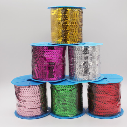 6mm environmentally friendly connection sequins beads with high temperature washable environmentally friendly pet sequins